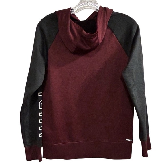 Hurley Boys Large Maroon & Gray Dri-Fit Colorblock Hoodie Pullover - Picture 9 of 10